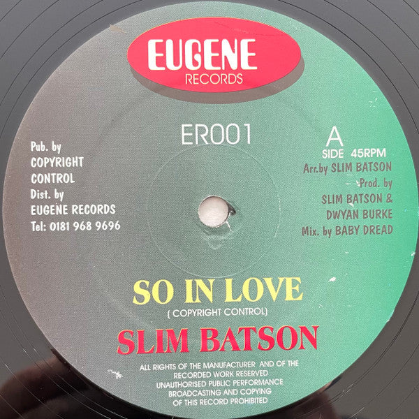 Slim Batson : So In Love (12")