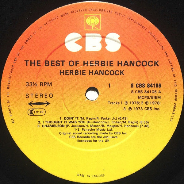 Herbie Hancock : The Best Of Herbie Hancock (LP, Comp)