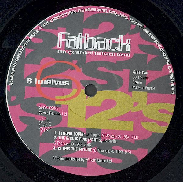 The Fatback Band : 6 Twelves - The Extended Fatback Band (LP, Comp)