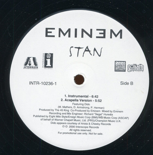 Eminem : Stan (12", Promo)