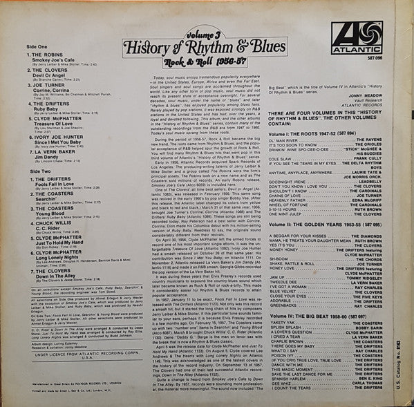 Various : History Of Rhythm & Blues Volume Three Rock & Roll 1956-57 (LP, Comp, Mono)