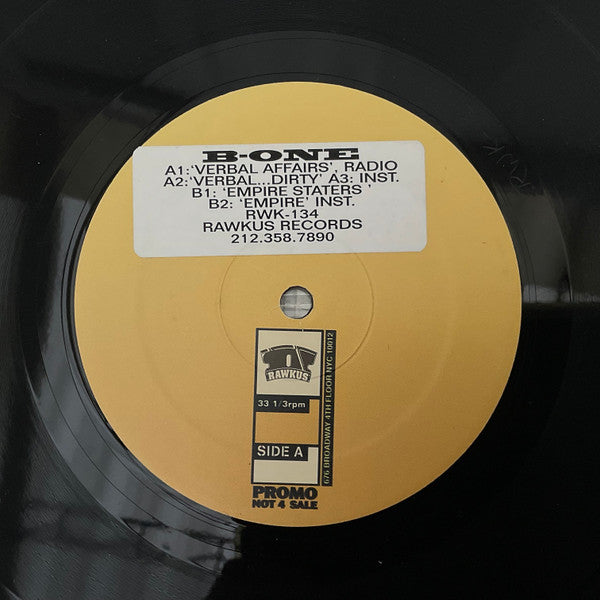 B-1 : Verbal Affairs / Empire Staters (12", Single, Promo)