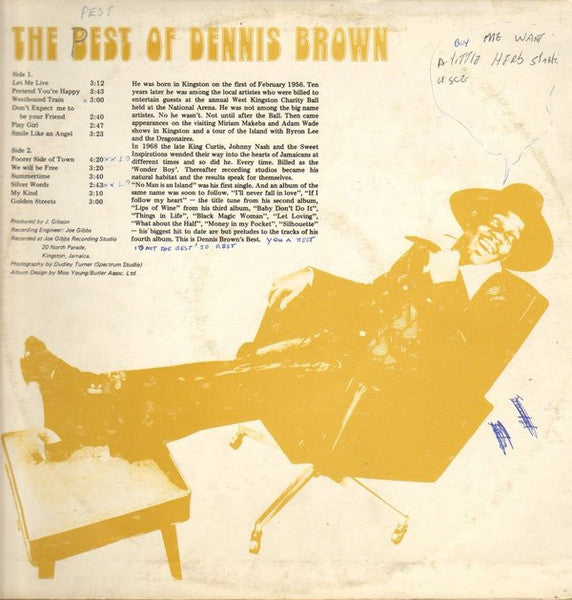 Dennis Brown : The Best Of Dennis Brown  (LP, Album, RE)