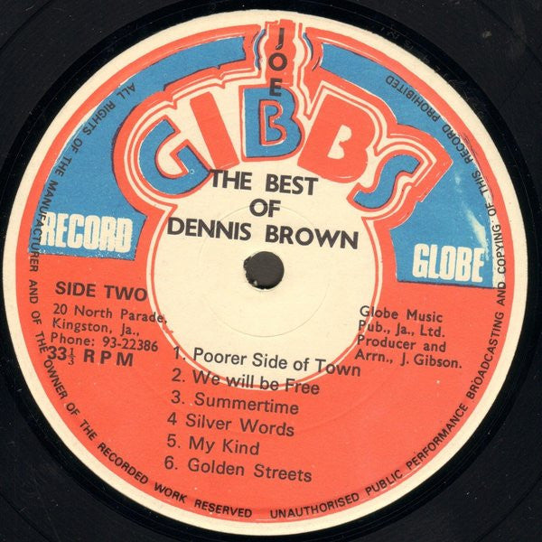 Dennis Brown : The Best Of Dennis Brown  (LP, Album, RE)