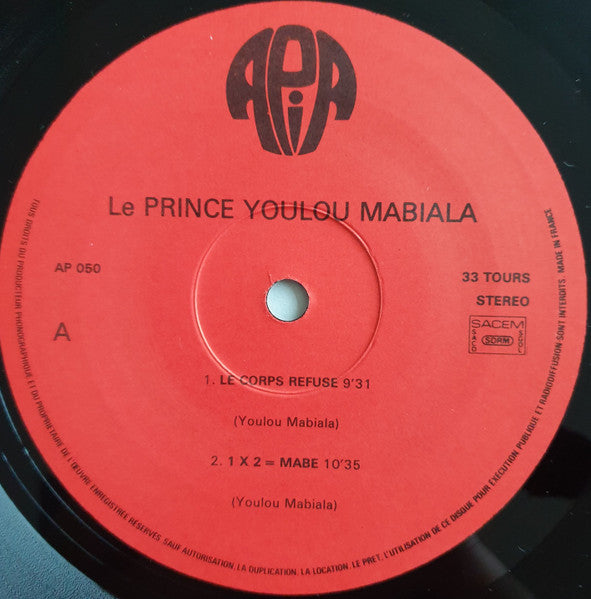 Le Prince Youlou Mabiala* : 1 x 2 = Mabe (LP)