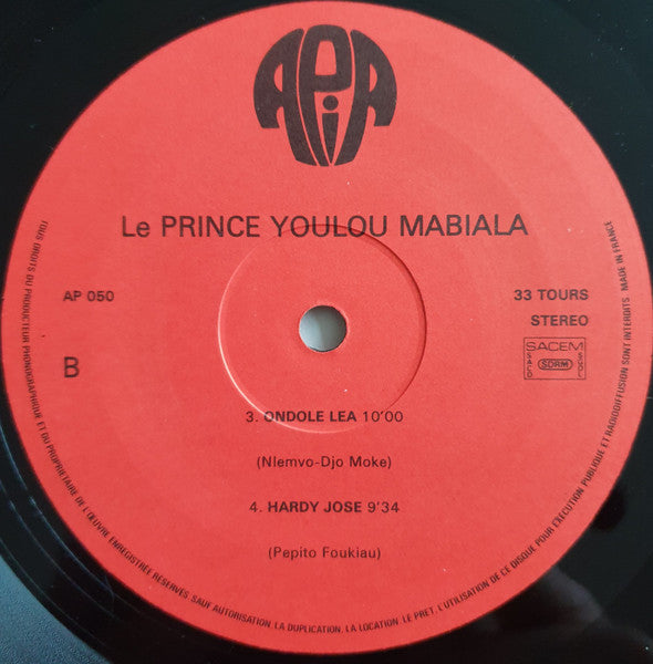 Le Prince Youlou Mabiala* : 1 x 2 = Mabe (LP)