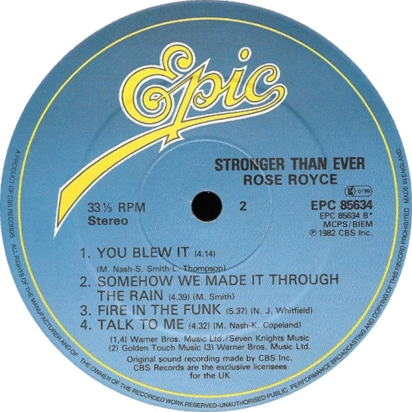 Rose Royce : Stronger Than Ever (LP, Album)