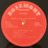 Thomas J. Brown Jr. : Witness (LP, Album)