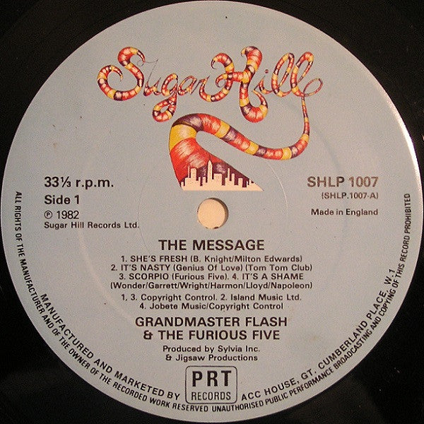 Grandmaster Flash & The Furious Five : The Message (LP, Album)