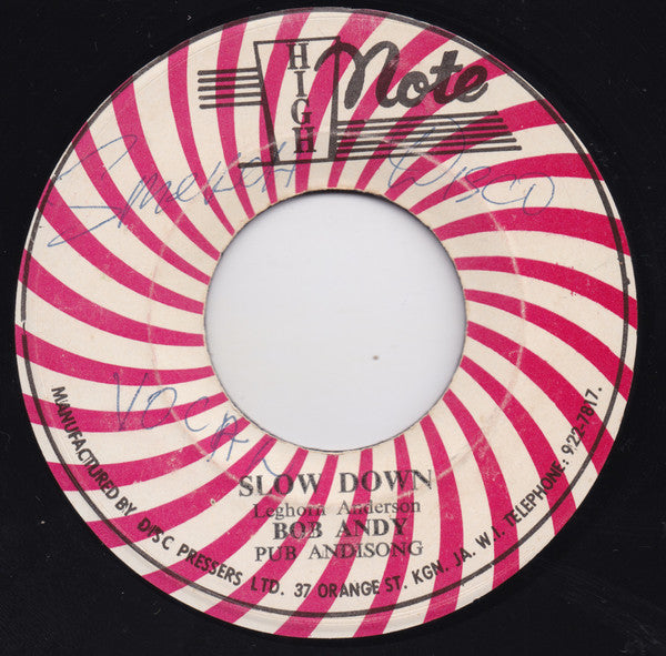 Bob Andy / The Revolutionaries : Slow Down / Slow Dub (7")