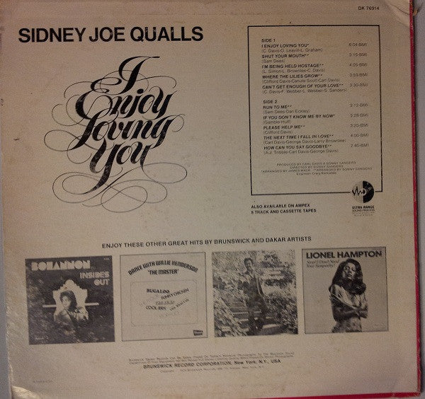 Sidney Joe Qualls : I Enjoy Loving You (LP, Album, Promo)