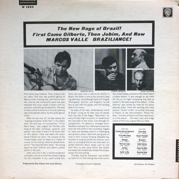 Marcos Valle : Braziliance! (Marcos Valle And His Music) (LP, Album, Mono)