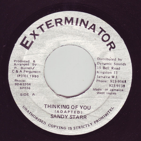 Sandy Star : Thinking Of You (7")