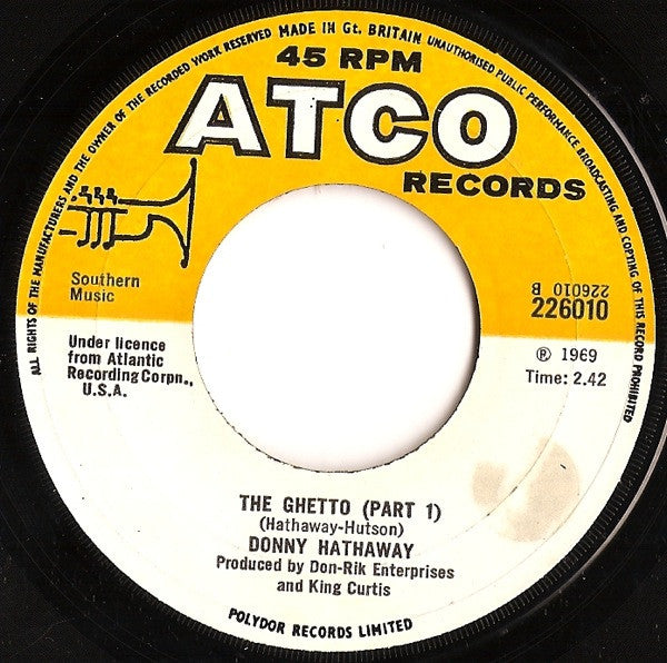 Donny Hathaway : The Ghetto (7")