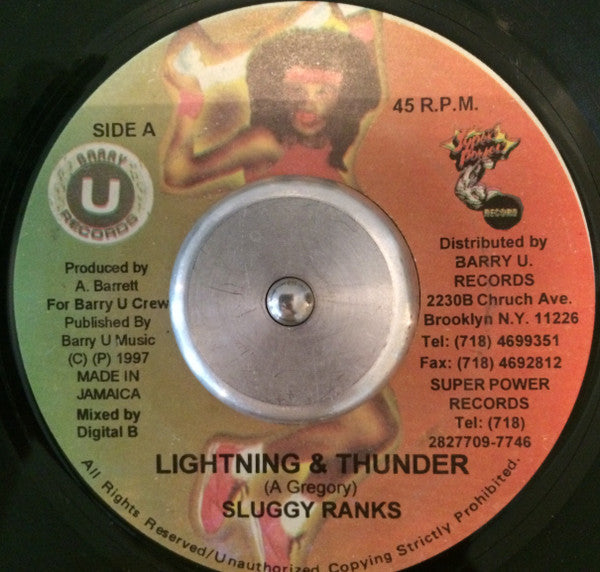 Sluggy Ranks : Lightning & Thunder (7")