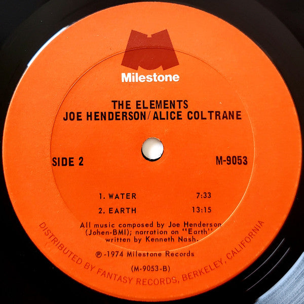 Joe Henderson Featuring Alice Coltrane : The Elements (LP, Album)