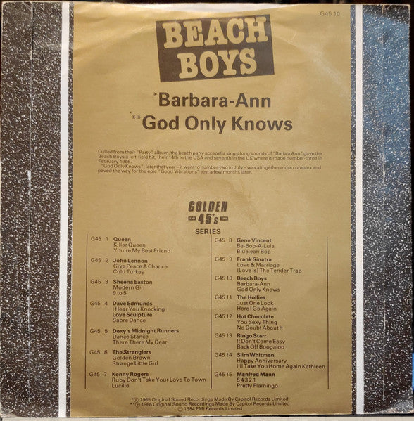 The Beach Boys : Barbara-Ann / God Only Knows (7", Single, Col)