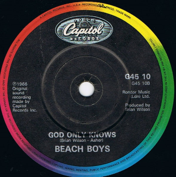 The Beach Boys : Barbara-Ann / God Only Knows (7", Single, Col)