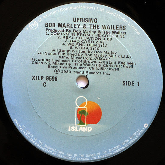 Bob Marley & The Wailers : Uprising (LP, Album)