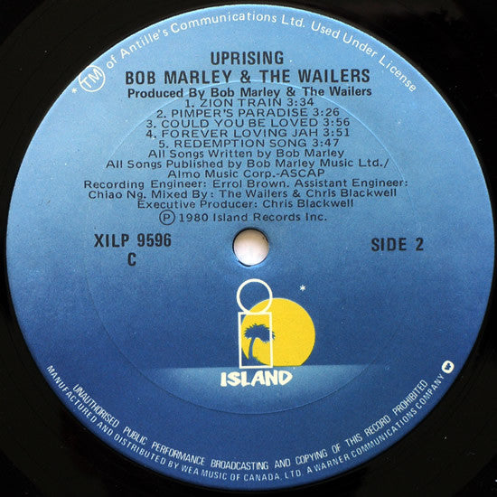 Bob Marley & The Wailers : Uprising (LP, Album)