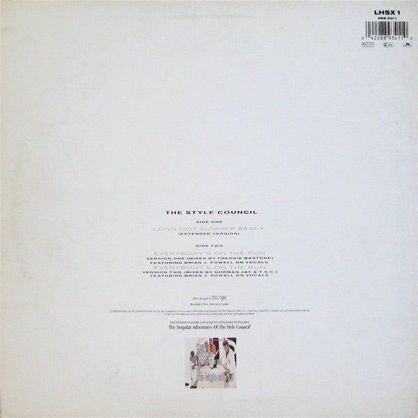 The Style Council : Long Hot Summer 89 (12", Single)