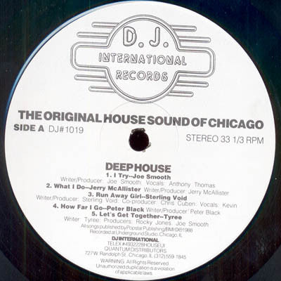 Various : The Original House Sound Of Chicago: Deep House Vol. One (LP, Comp)