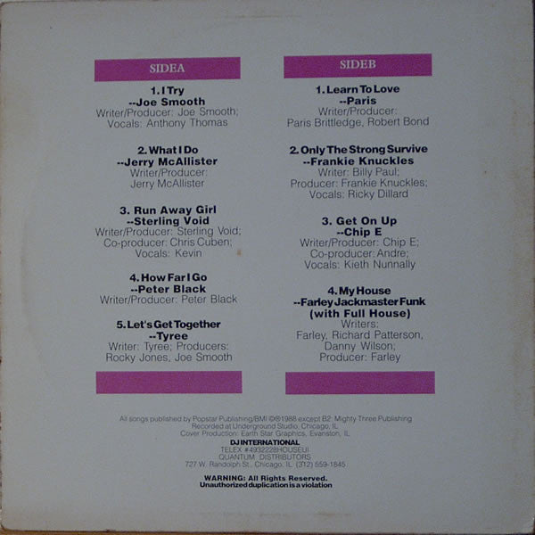 Various : The Original House Sound Of Chicago: Deep House Vol. One (LP, Comp)