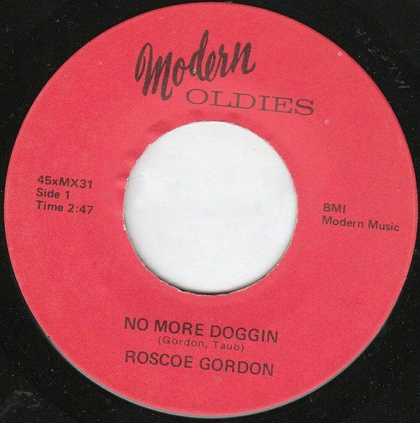 Roscoe Gordon* : No More Doggin / Looking For My Baby (7", Single, RE)