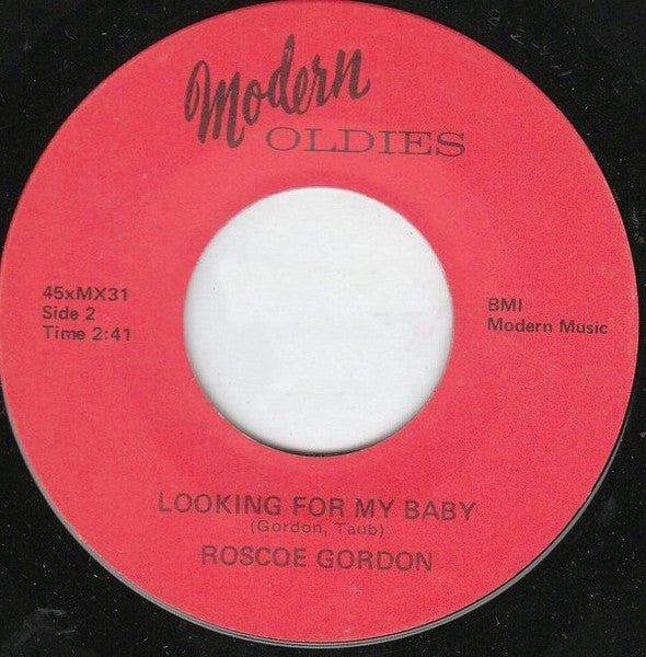 Roscoe Gordon* : No More Doggin / Looking For My Baby (7", Single, RE)