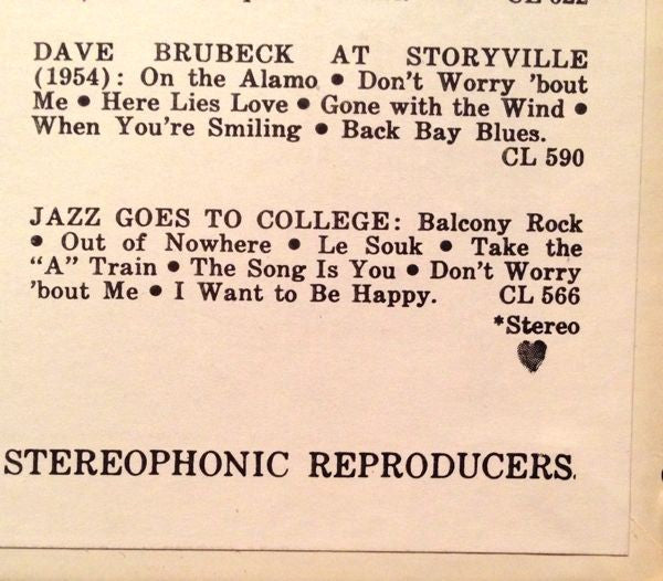 The Dave Brubeck Quartet : Time Out (LP, Album, RE)