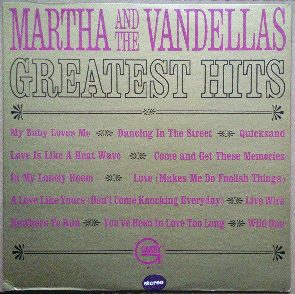 Martha And The Vandellas* : Greatest Hits (LP, Comp, RE)