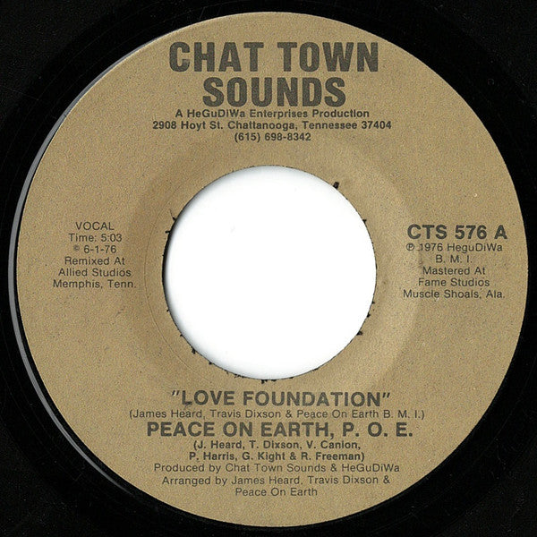 Peace On Earth (3) : Love Foundation / I Don't Know Why Girl (7")