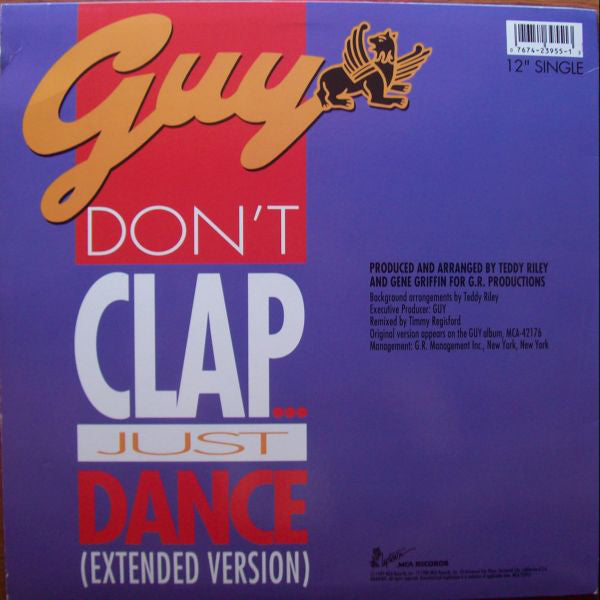 Guy : Don't Clap ... Just Dance (Extended Version) (12", Single)