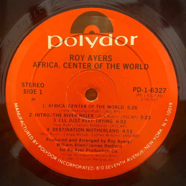 Roy Ayers : Africa, Center Of The World (LP, Album, Com)