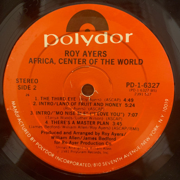 Roy Ayers : Africa, Center Of The World (LP, Album, Com)