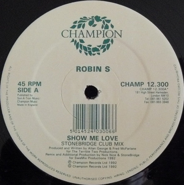Robin S. : Show Me Love (12")