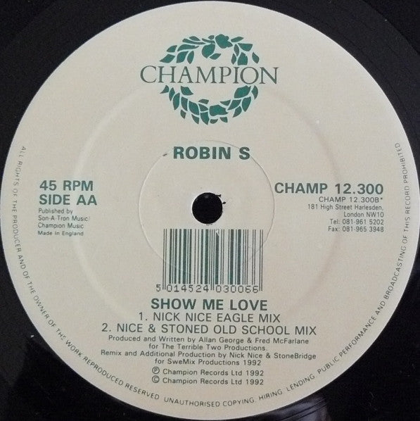Robin S. : Show Me Love (12")