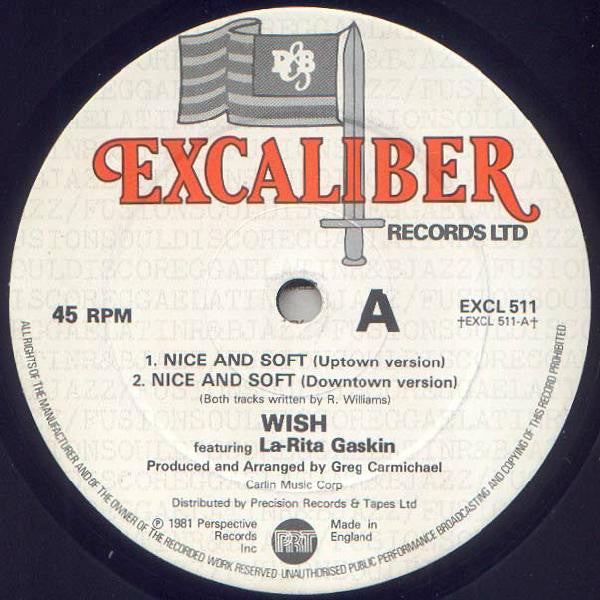 Wish (3) Featuring La-Rita Gaskin : Nice And Soft (12")