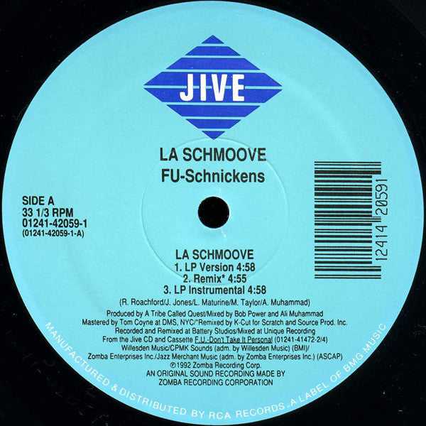 Fu-Schnickens : La Schmoove / Movie Scene (12")