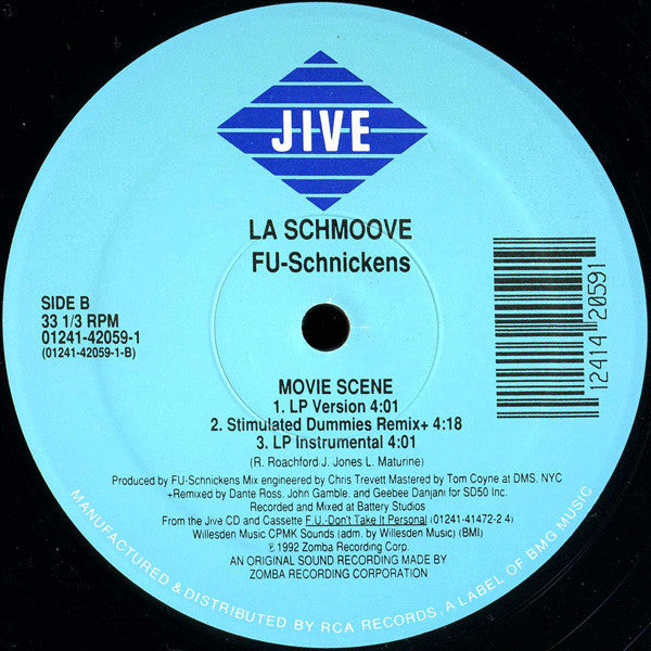 Fu-Schnickens : La Schmoove / Movie Scene (12")