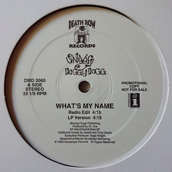 Snoop Dogg : What's My Name? (12", Promo)