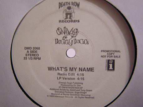 Snoop Dogg : What's My Name? (12", Promo)