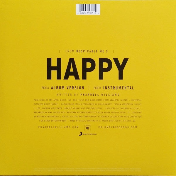 Pharrell Williams : Happy (12", Yel)