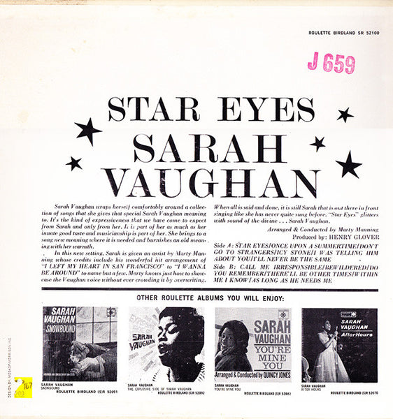 Sarah Vaughan : Star Eyes (LP, Album)