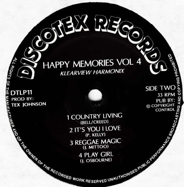 Klearview Harmonix : Happy Memories Vol 4  (LP, Album)