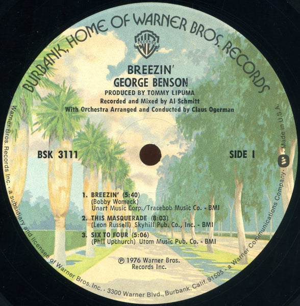 George Benson : Breezin' (LP, Album, RE, Pin)