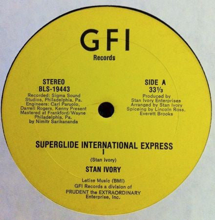 Stan Ivory : Superglide International Express (12")