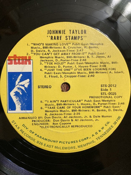 Johnnie Taylor : Rare Stamps (LP, Comp, Promo)