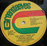 Wailing Souls : They Don't Know Jah / Sticky Stay (12")
