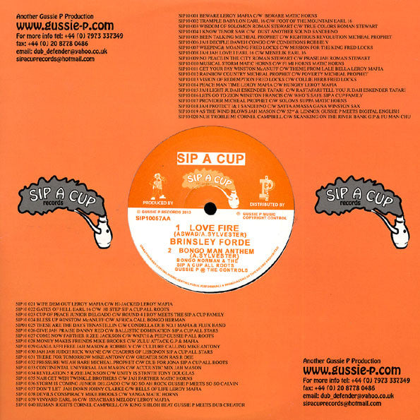 Brinsley Forde : Dis Ya Love Fire / Love Fire (10")